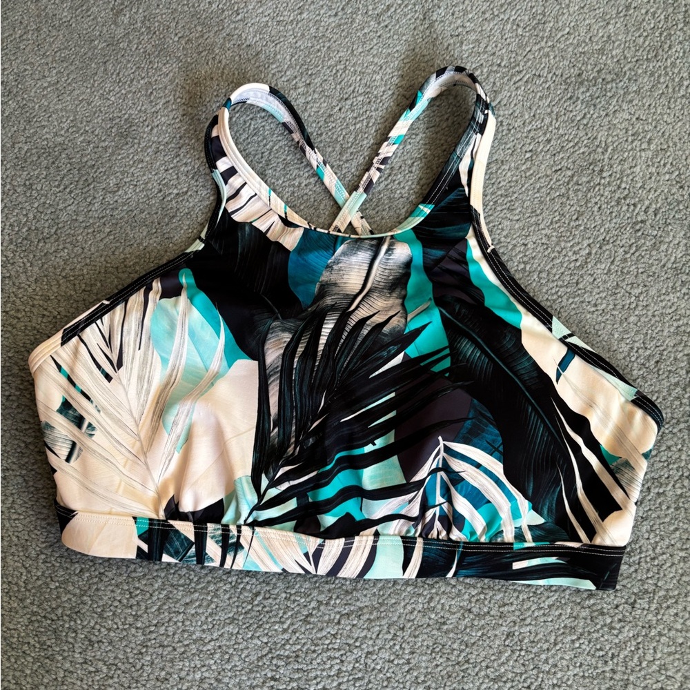 Athleta Tropical Print Bikini Top, 36 D/DD